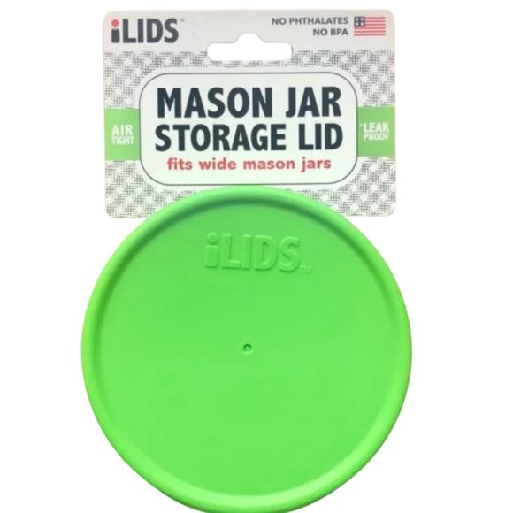 Mason Jar Storage Lid, Wide Mouth, Lime Green - Picture 7 of 11